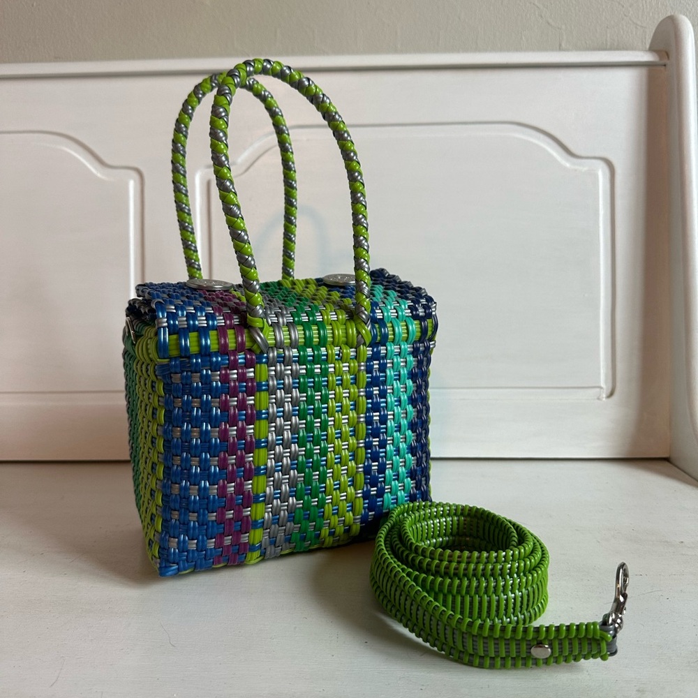 SOLD! El Cholo’s Kid Stylish Green and Blue Woven Bag - never used.